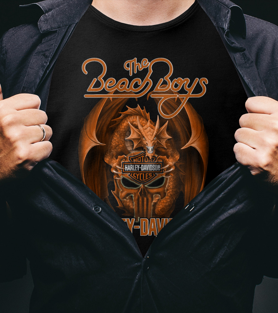 The Beach Boys Harley Davidson Moto Dragon Cycles T-Shirt