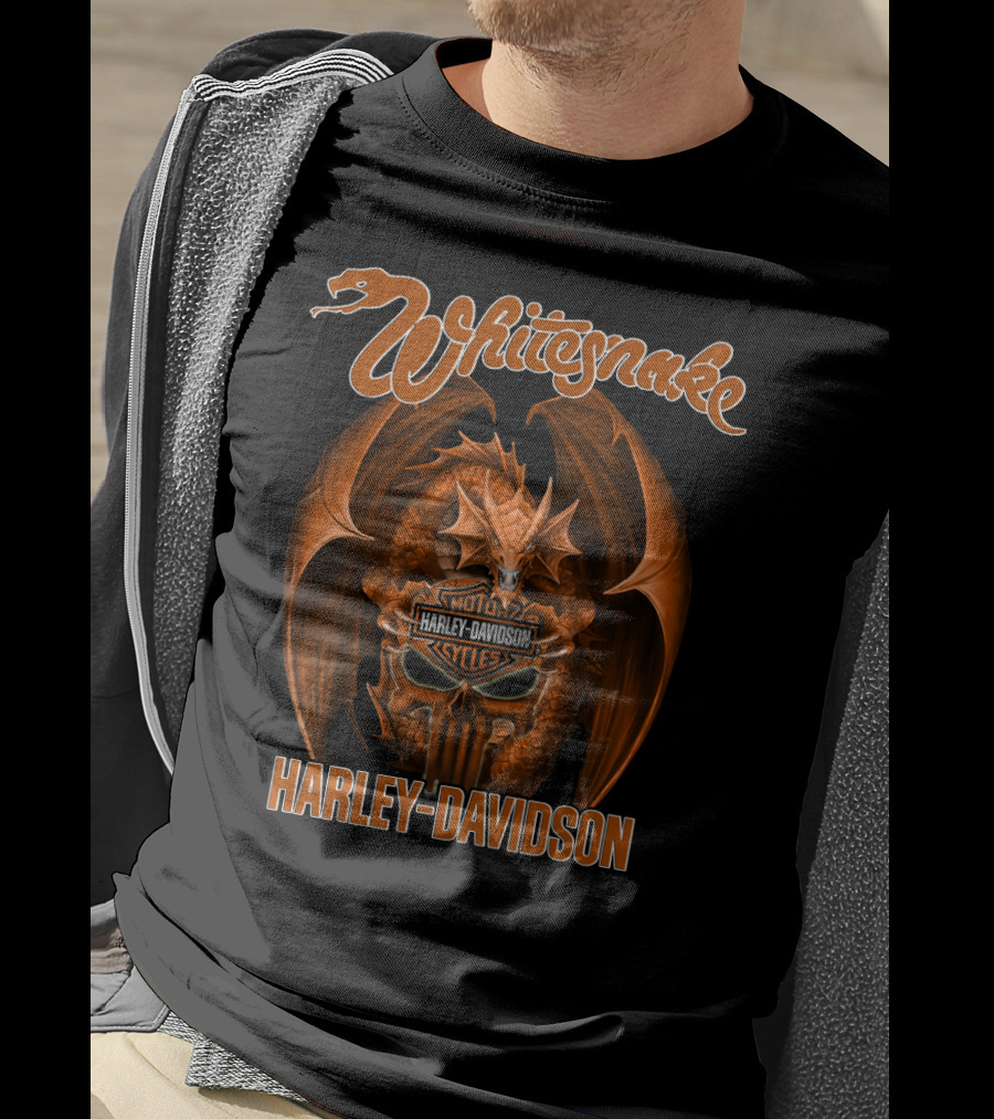 Whitesnake Harley Davidson Moto Cycles Dragon T-Shirt