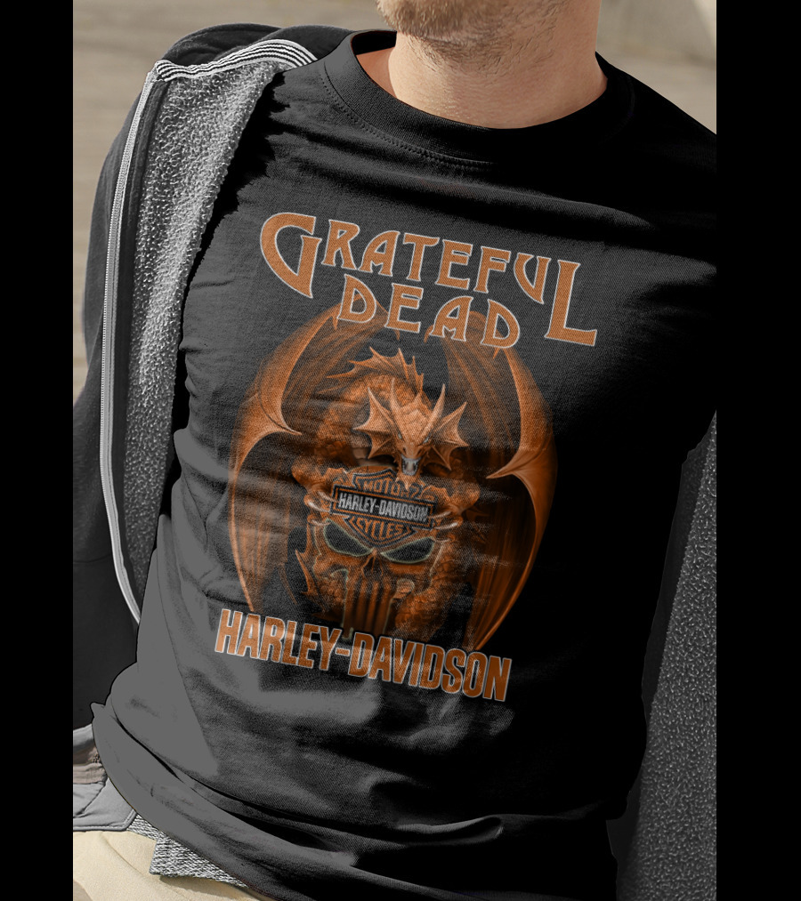 Grateful Dead Harley Davidson Dragon Motocycles T-Shirt