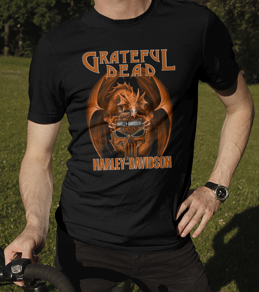 Grateful Dead Harley Davidson Dragon Motocycles T-Shirt