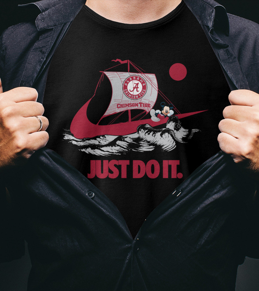 Alabama Crimson Tide Nike Just Do It Mickey Sailing T-Shirt