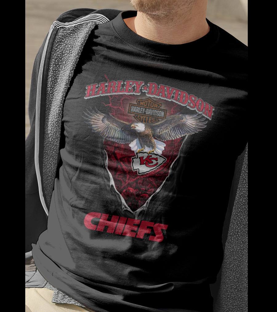 Harley Davidson Motor Cycles Chiefs Nfl Kansas City Chiefs T-Shirt