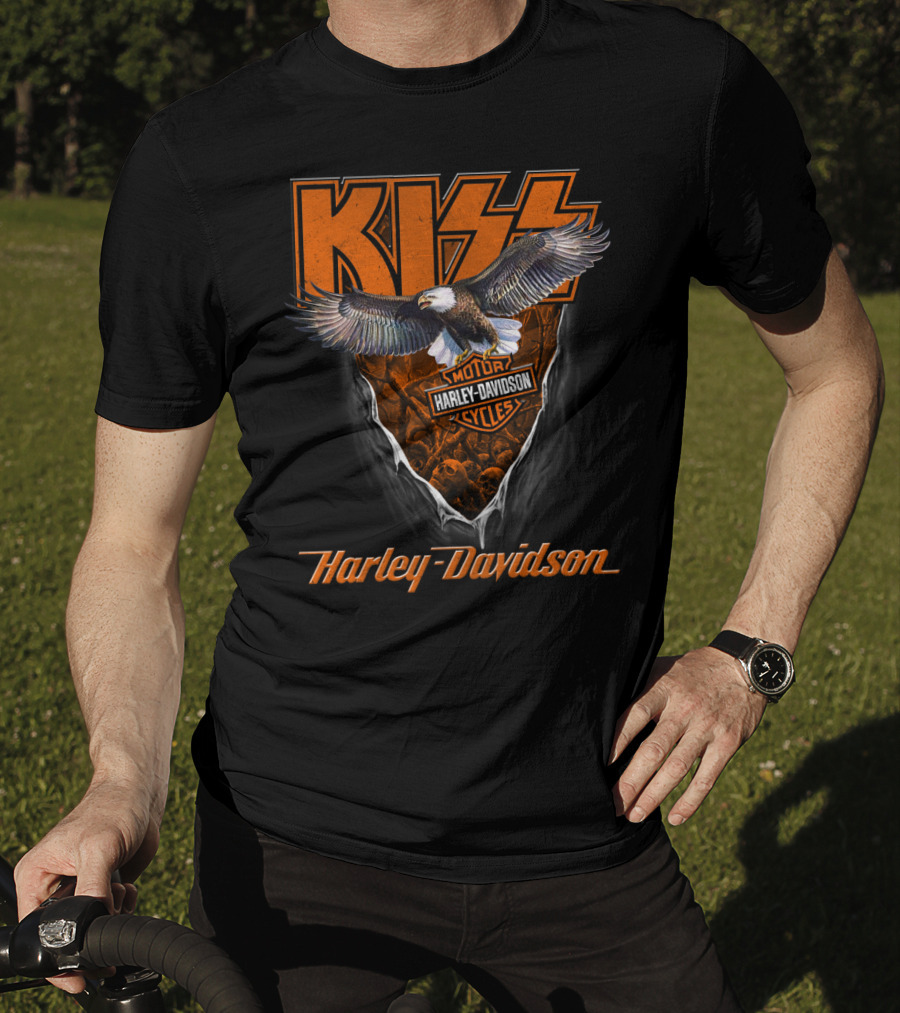 Kiss Harley Davidson Motorcycles Eagle T-Shirt