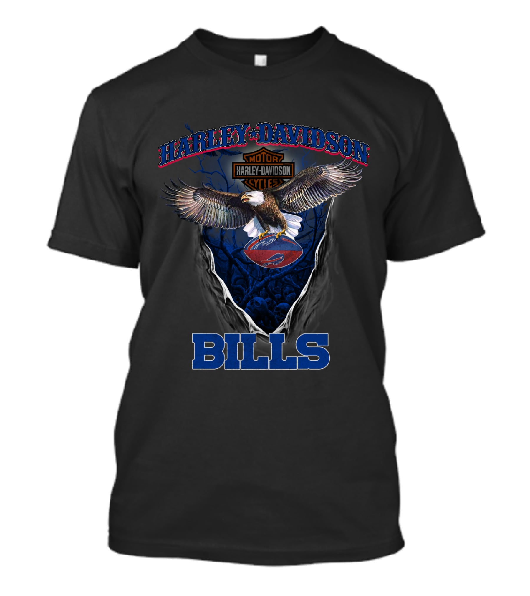 Harley Davidson Buffalo Bills Nfl Eagle T-Shirt
