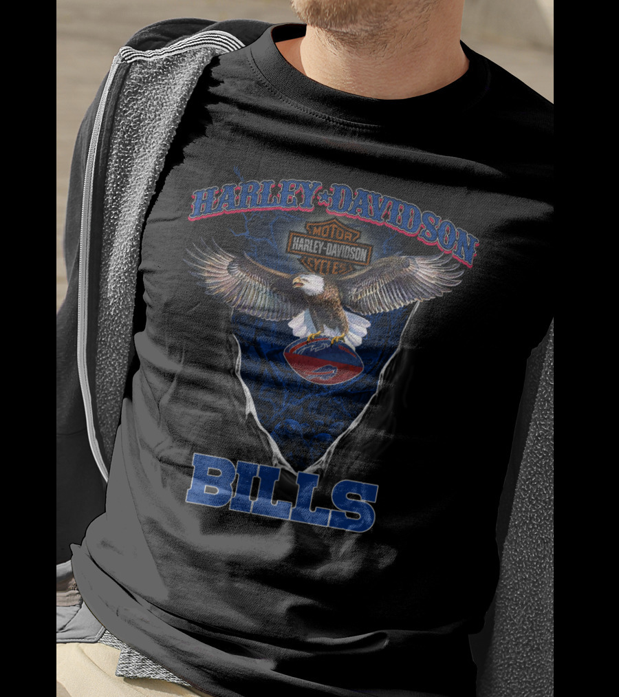 Harley Davidson Buffalo Bills Nfl Eagle T-Shirt