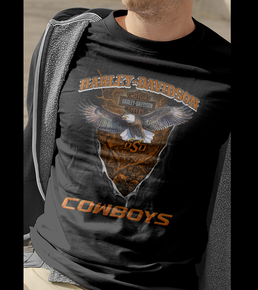 Harley Davidson Motor Harley Davidson Cycles Osu Cowboys T-Shirt
