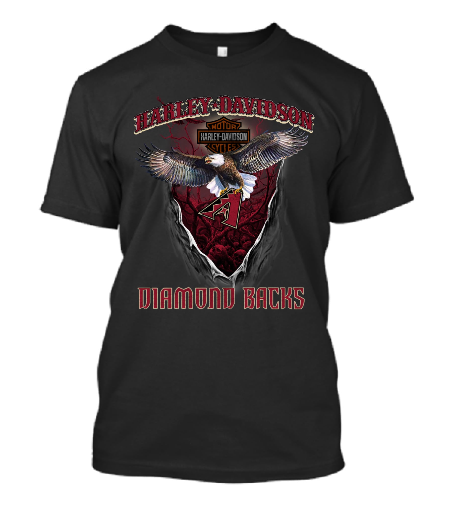 Harley Davidson Motorcycles Arizona Diamondbacks Eagle T-Shirt