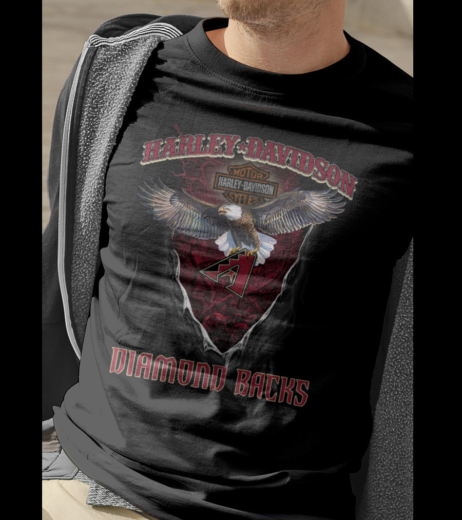 Harley Davidson Motorcycles Arizona Diamondbacks Eagle T-Shirt