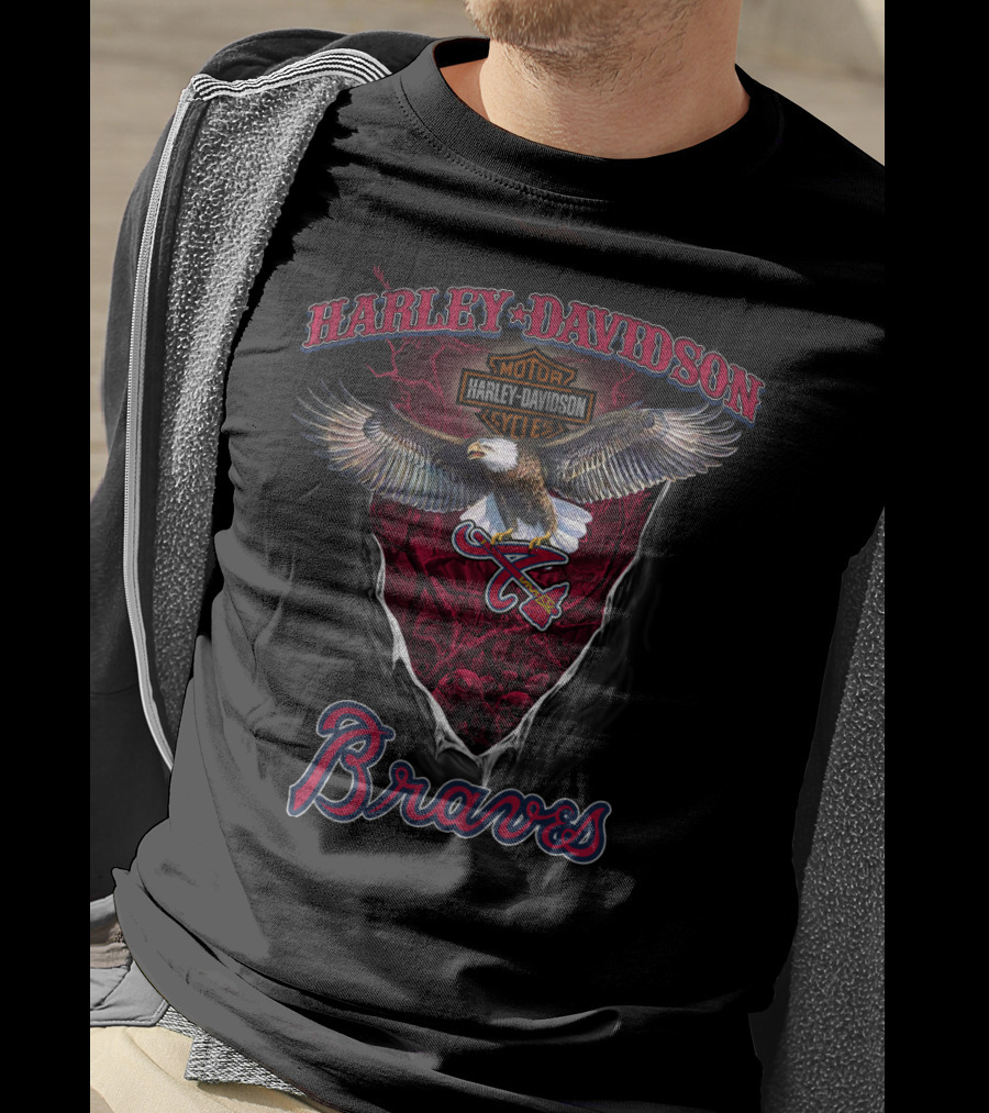 Harley Davidson Atlanta Braves Eagle T-Shirt