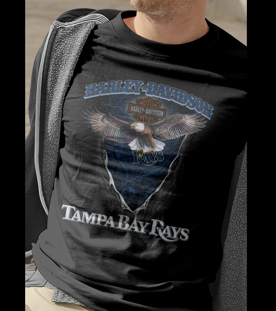 Harley Davidson Motor Cycles Tampa Bay Rays T-Shirt