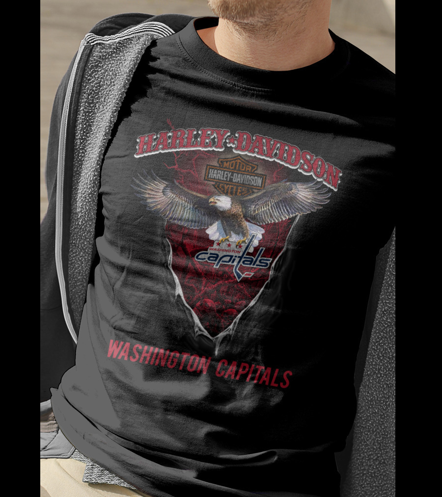 Harley Davidson Motorcycle Washington Capitals T-Shirt