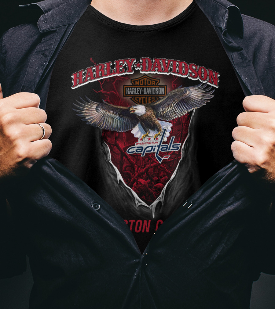 Harley Davidson Motorcycle Washington Capitals T-Shirt