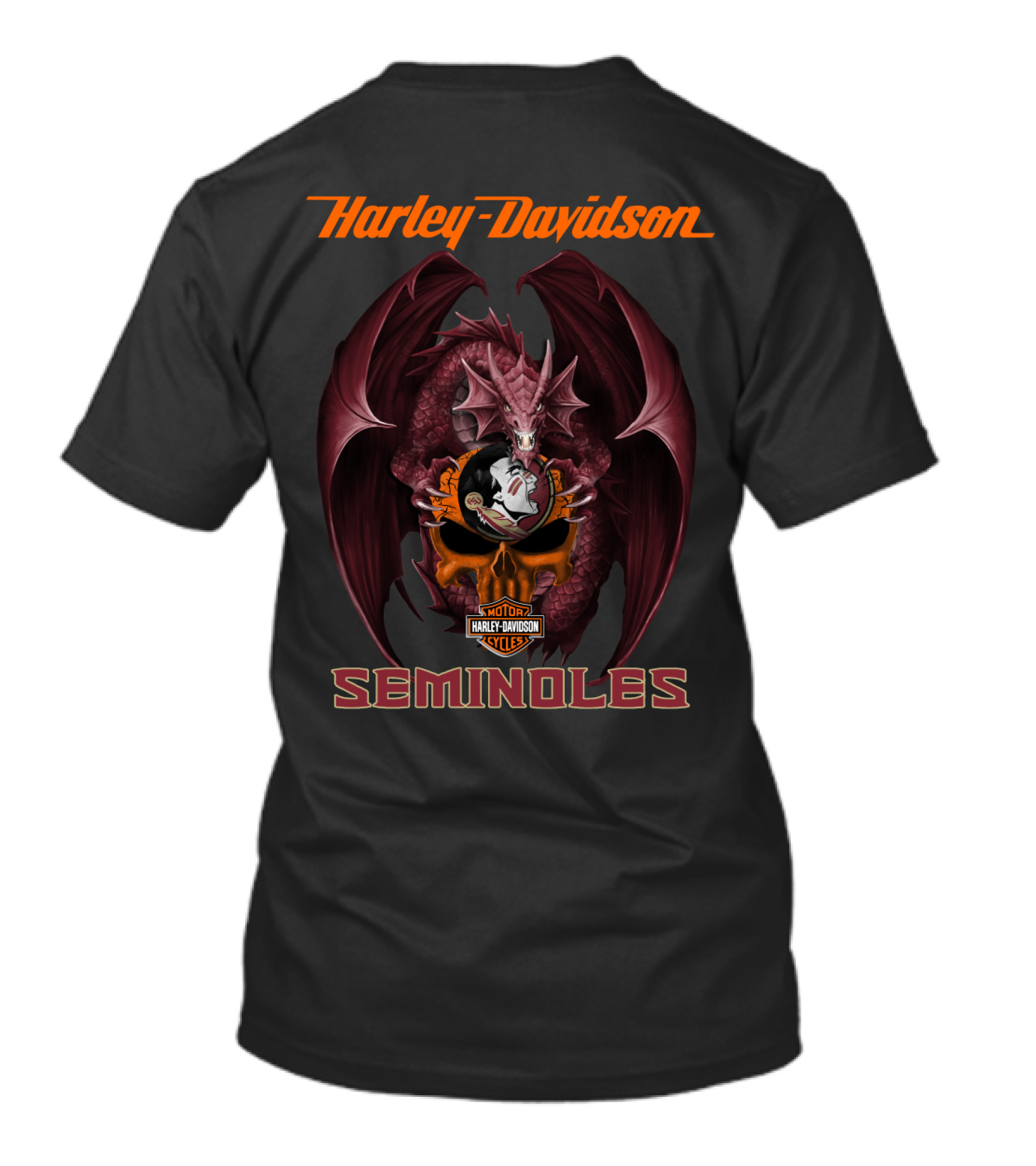 Harley Davidson Seminoles Dragon Florida State Seminoles T-Shirt