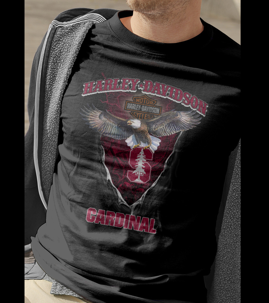 Harley Davidson Motor Stanford Cardinal Eagle T-Shirt