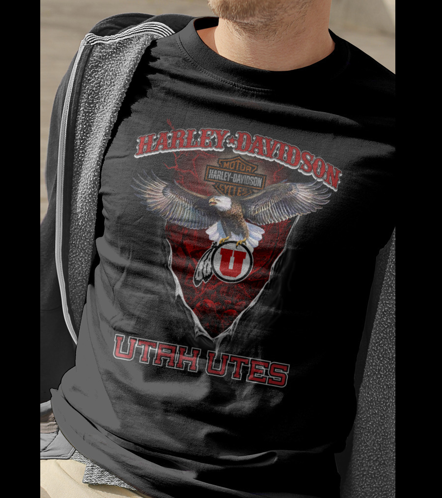 Harley Davidson Motor Cycles Utah Utes T-Shirt