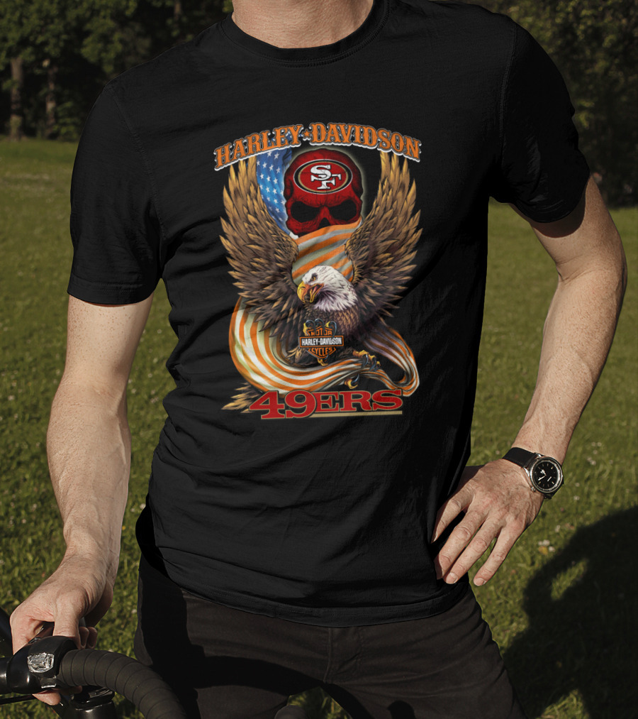 Harley Davidson Sf 49ers Eagle Usa Nfl 49ers T-Shirt