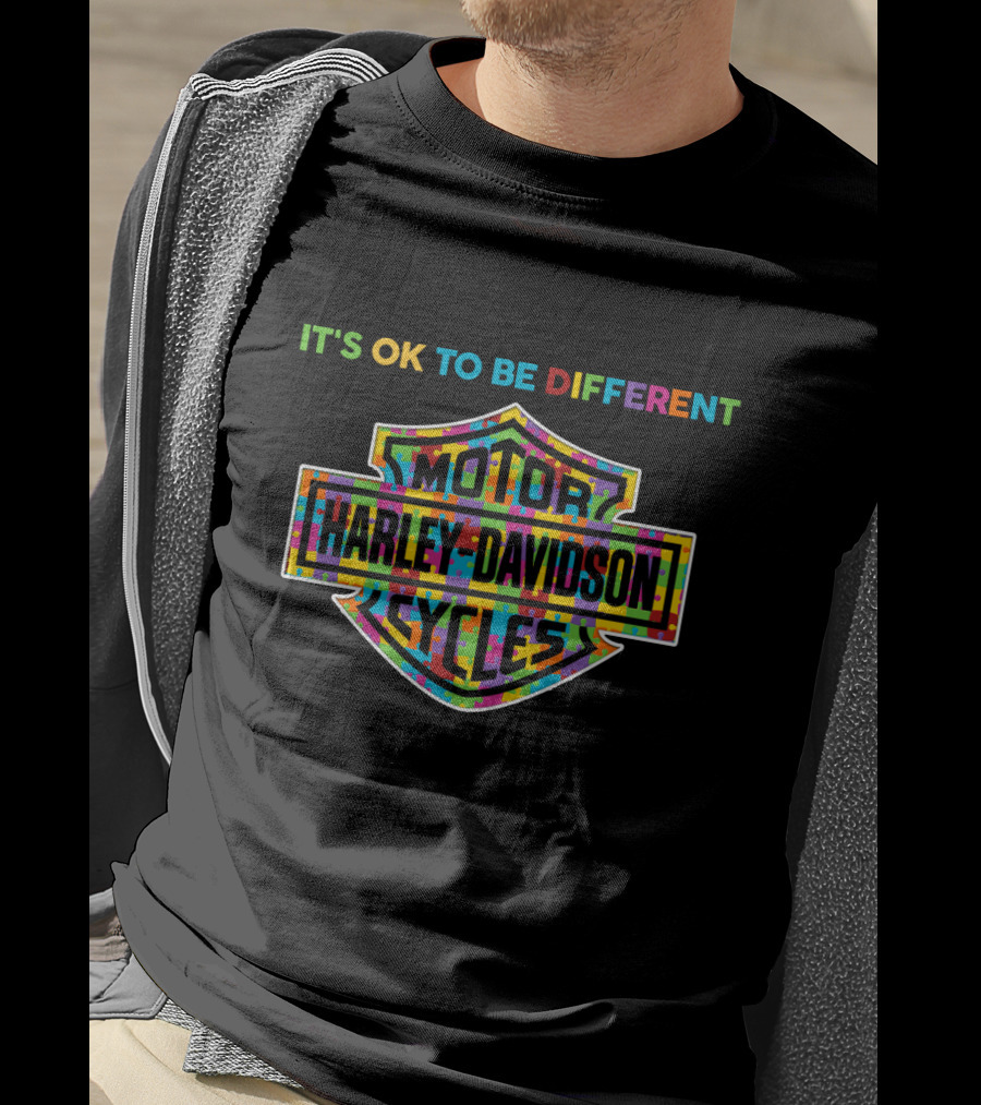Its Ok To Be Different Motor Harley Davidson Cycles T-Shirt