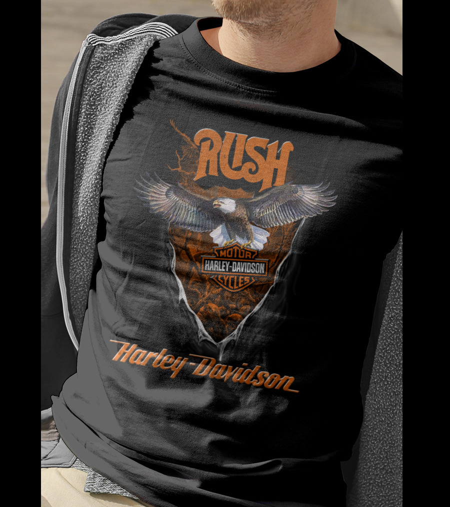 Rush Eagle Harley Davidson Motor Cycles T-Shirt