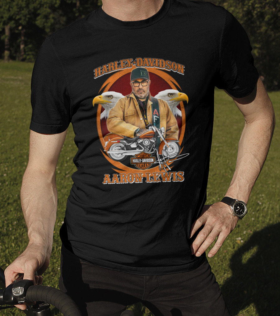 Harley Davidson Motorcycles Aaron Lewis Eagles T-Shirt