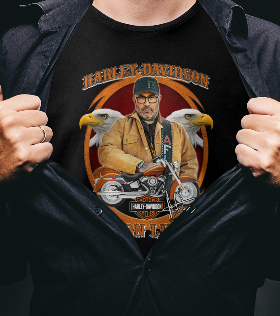 Harley Davidson Motorcycles Aaron Lewis Eagles T-Shirt