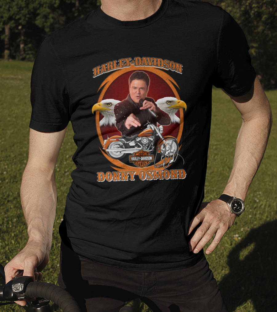 Harley Davidson Motor Cycles Donny Osmond Eagles T-Shirt