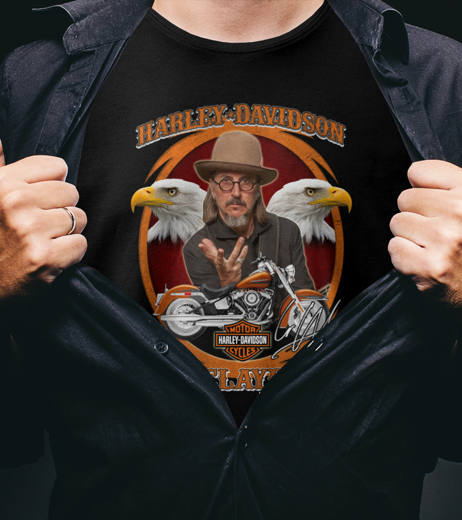 Harley Davidson Motor Cycles Les Claypool Eagles Motorcycle T-Shirt