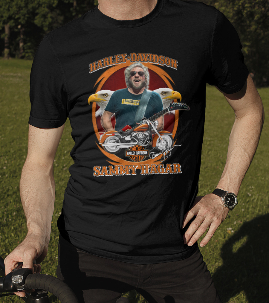 Harley Davidson Motor Cycles Beach Bar Rock Sammy Hagar T-Shirt