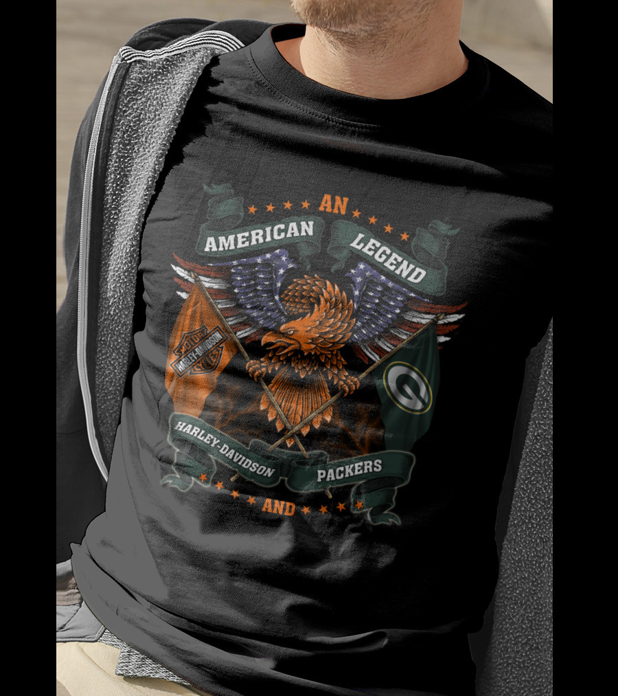 An American Legend Harley Davidson Packers T-Shirt