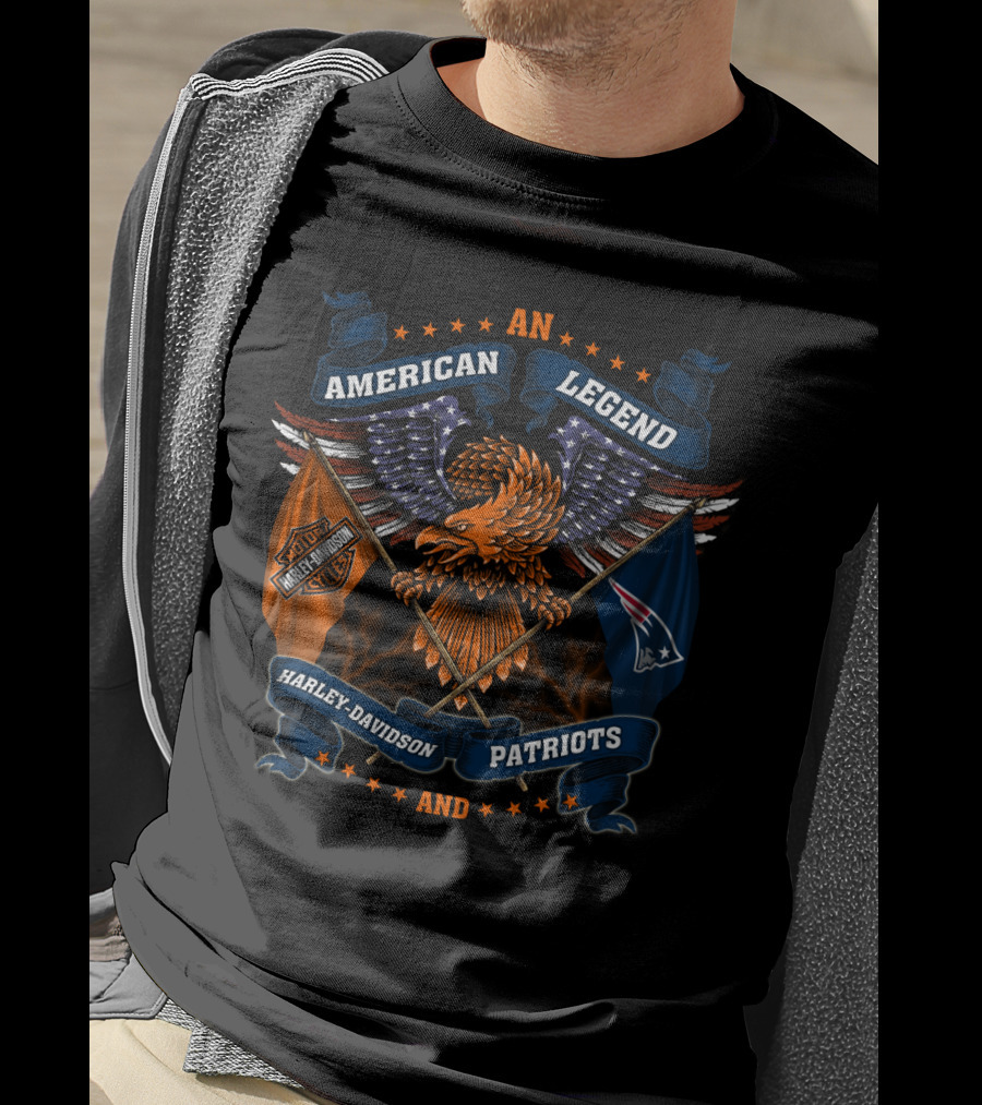 New England Patriots Nfl Harley Davidson An American Legend Patriots T-Shirt