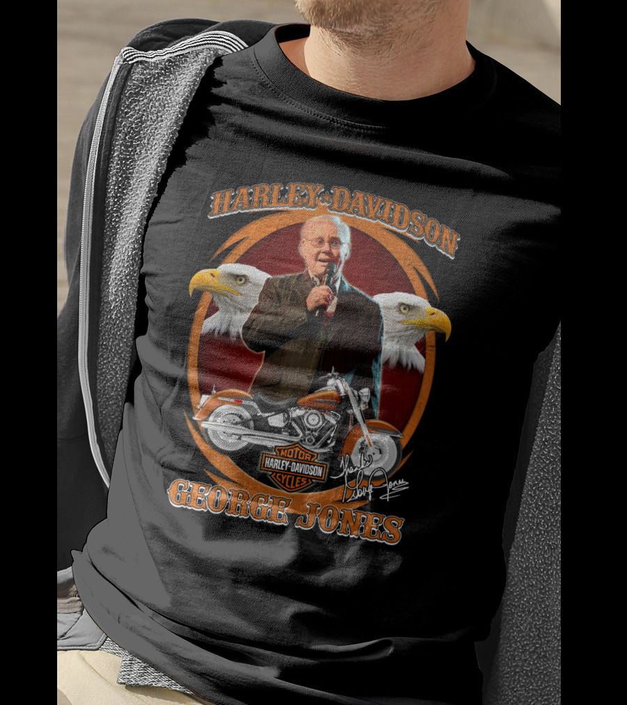 Harley Davidson Motor Cycles George Jones Eagle Motorcycle T-Shirt