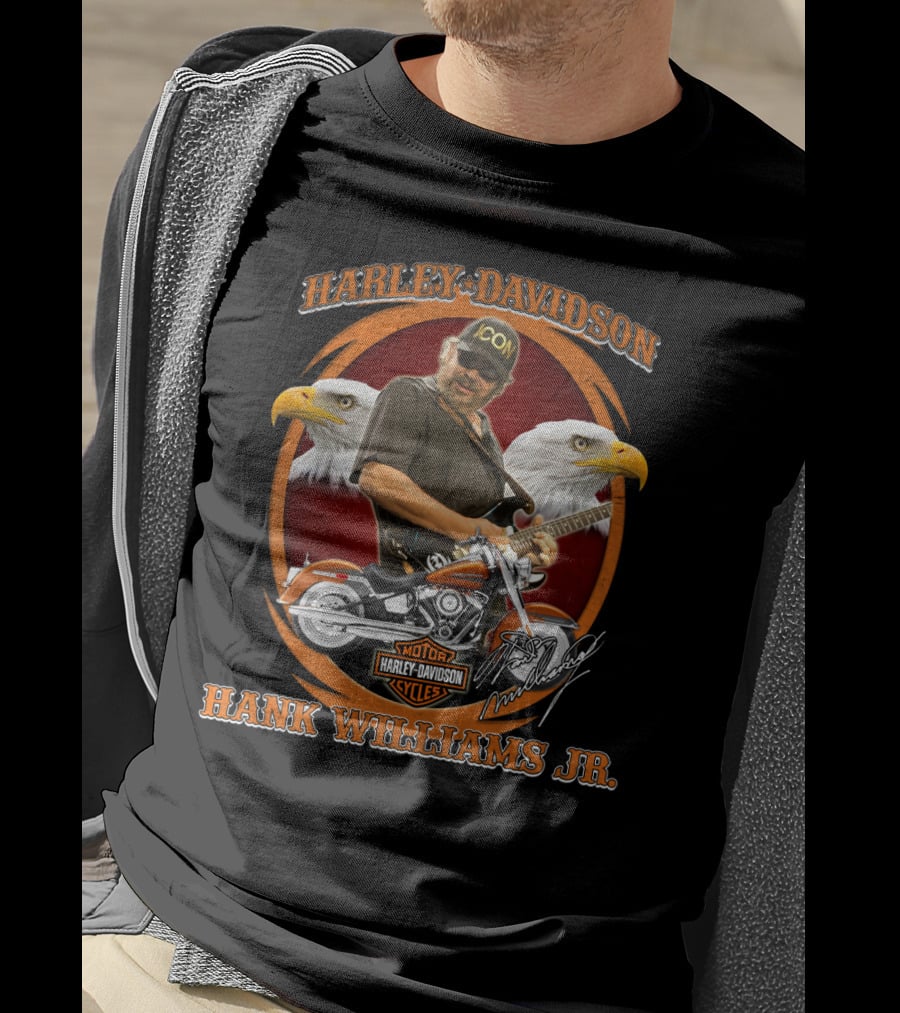 Harley Davidson Motor Cycles Hank Williams Jr. T-Shirt