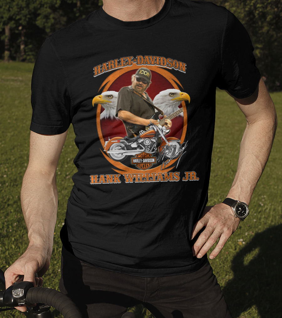 Harley Davidson Motor Cycles Hank Williams Jr. T-Shirt