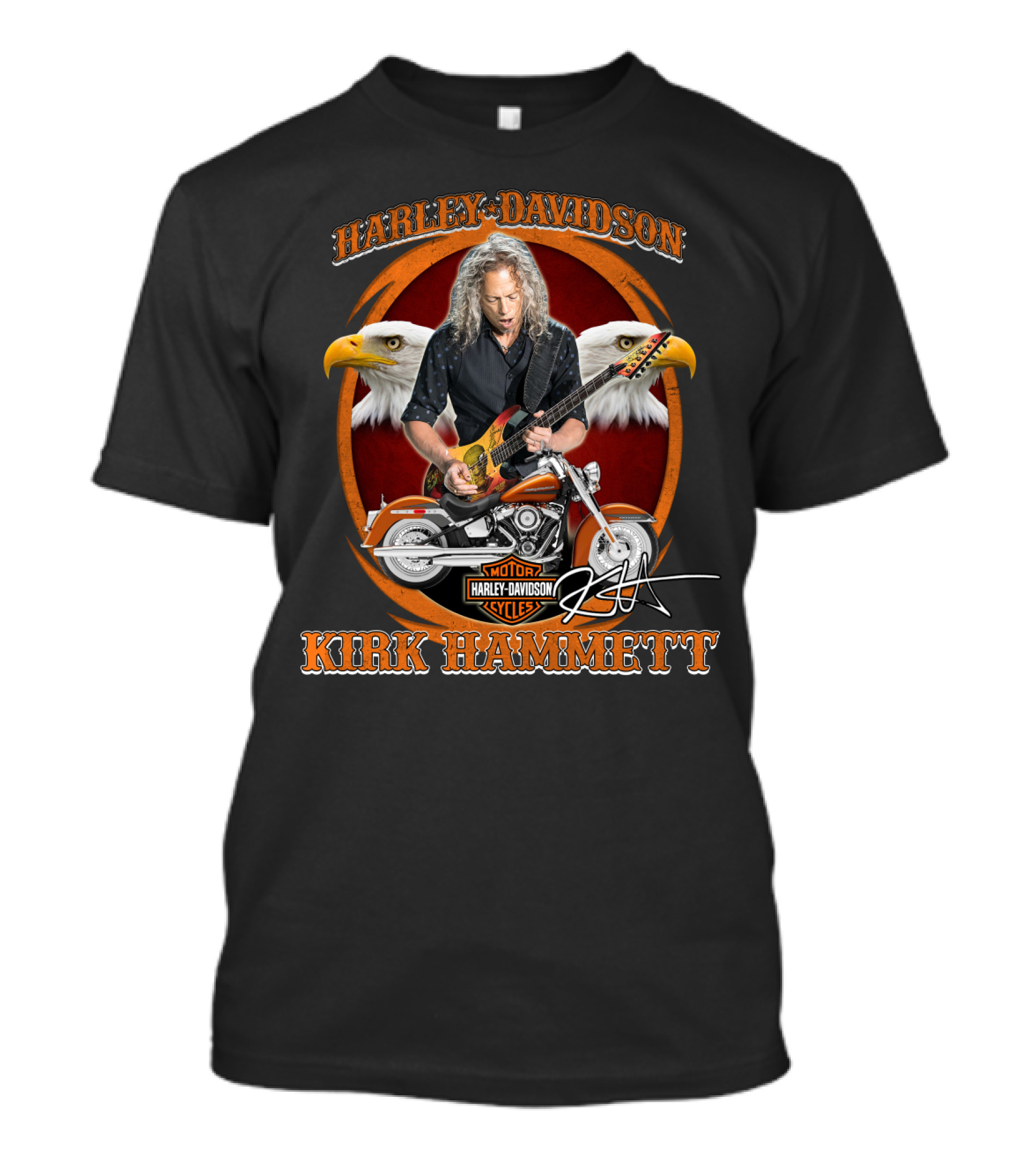 Harley Davidson Kirk Hammett Motor Cycles T-Shirt