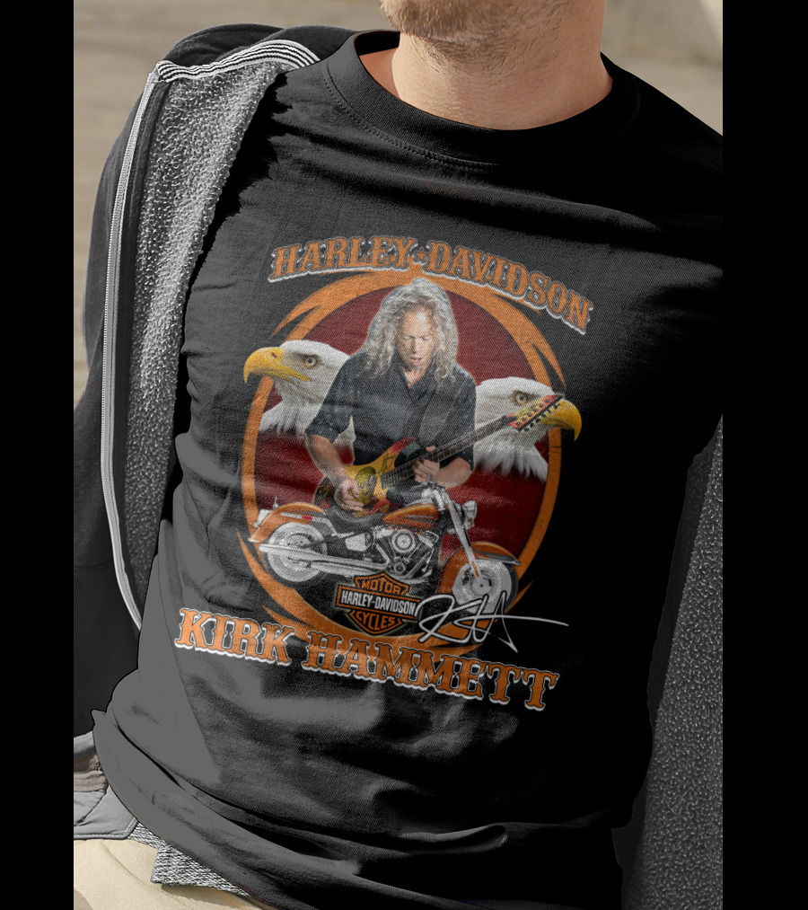 Harley Davidson Kirk Hammett Motor Cycles T-Shirt