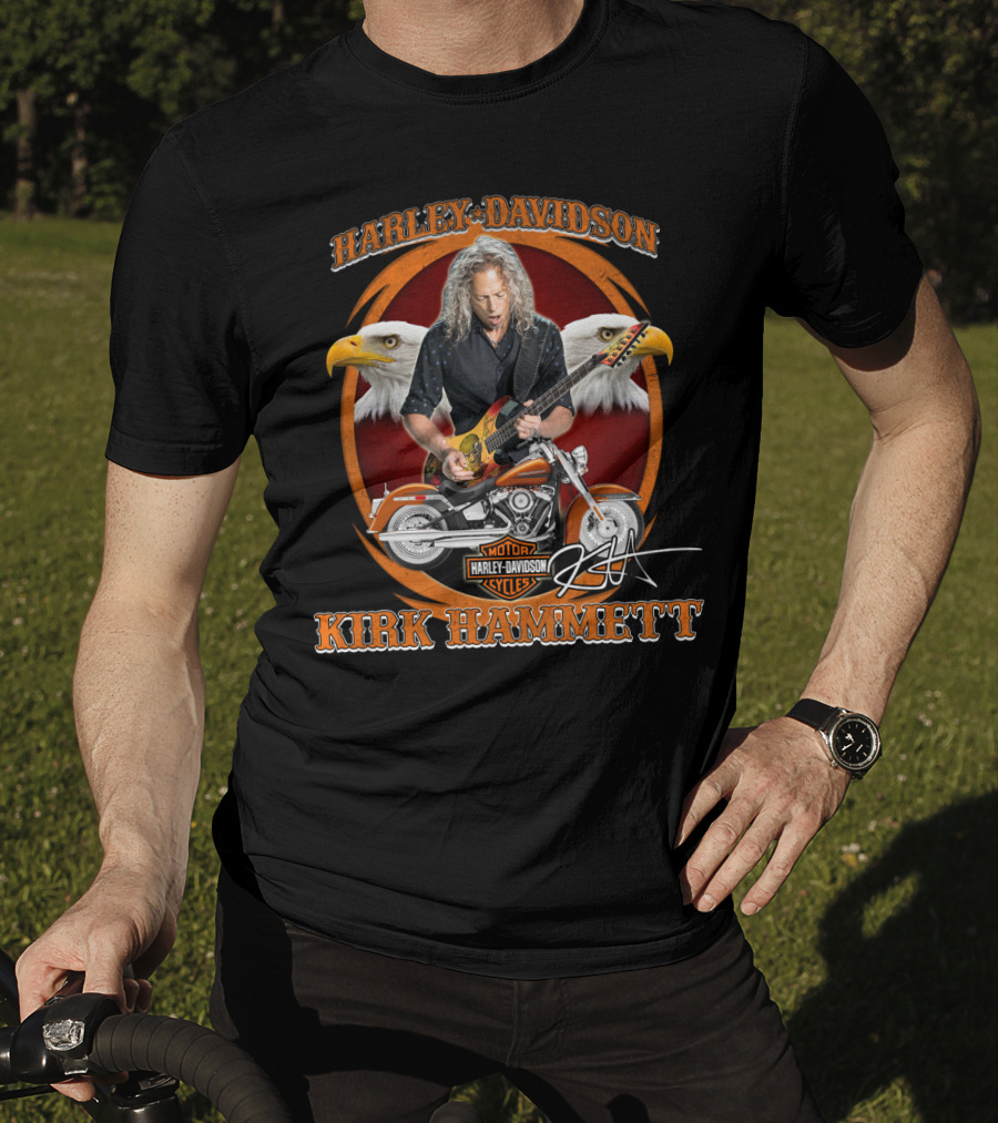 Harley Davidson Kirk Hammett Motor Cycles T-Shirt