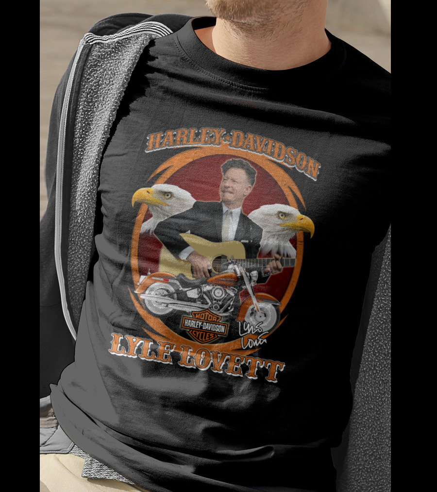 Lyle Lovett Harley Davidson Motorcycles Eagles T-Shirt