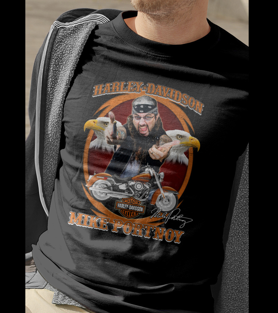 Harley Davidson Motor Cycles Mike Portnoy Eagles T-Shirt