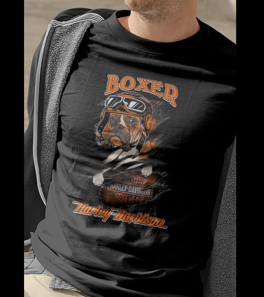 Boxer Harley Davidson Cycles Major T-Shirt