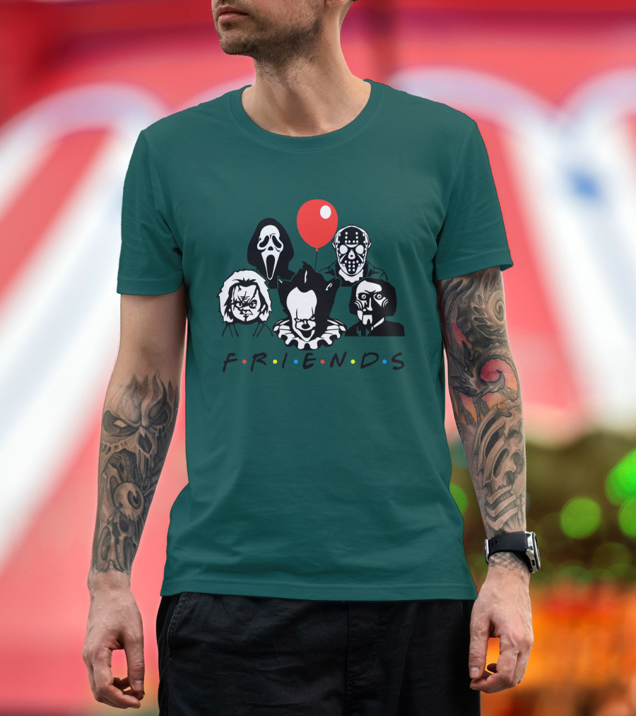 Friends Characters Horror Icons Balloon T-Shirt