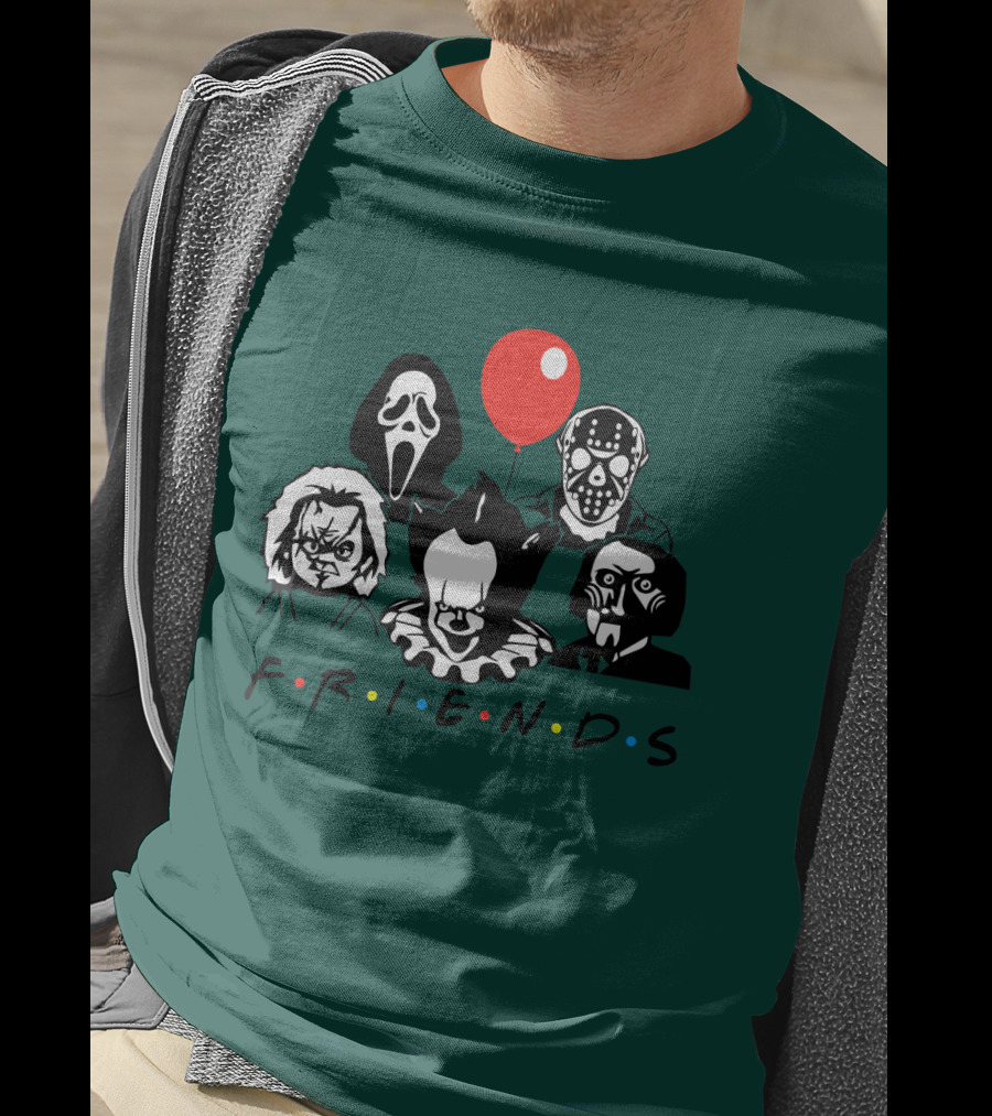 Friends Characters Horror Icons Balloon T-Shirt