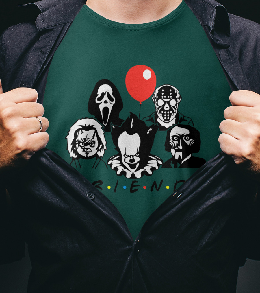 Friends Characters Horror Icons Balloon T-Shirt