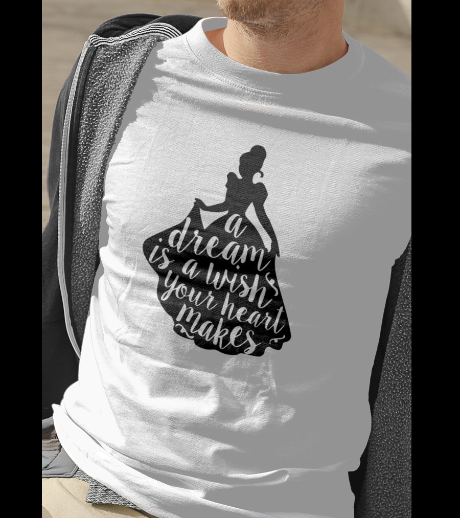 A Dream Is A Wish Your Heart Makes Silhouette Princess T-Shirt