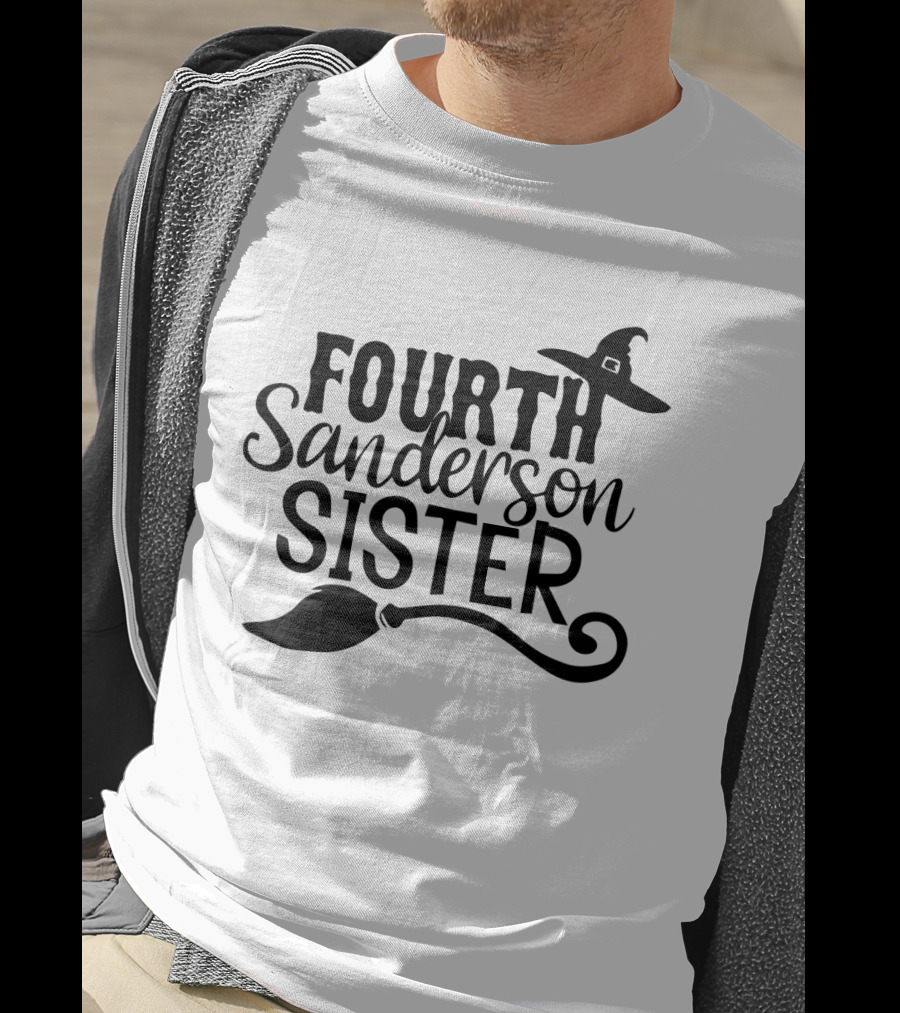 Fourth Sanderson Sister Witch Hat Broomstick T-Shirt