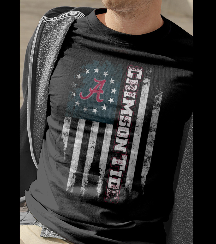 Crimson Tide A Flag Stars Stripes T-Shirt