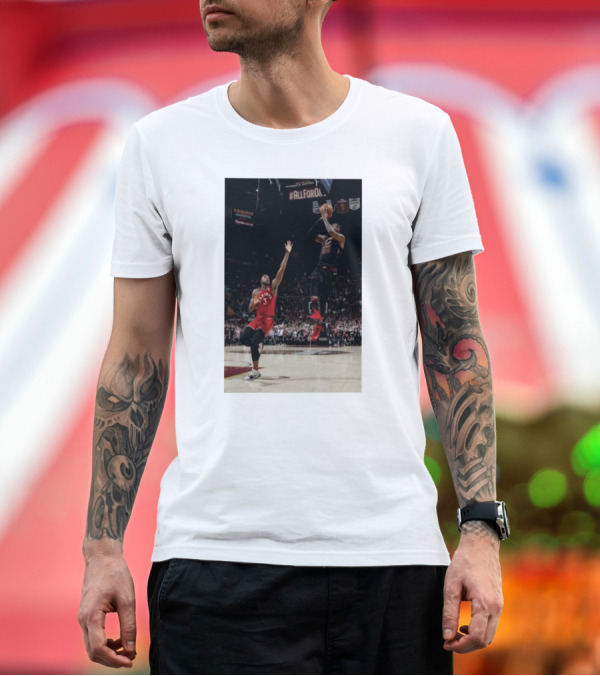 Premium T-Shirt: AllForOne Basketball Jump Shot Action Scene T-Shirt AllForOne Basketball Jump Shot Action Scene T-Shirt