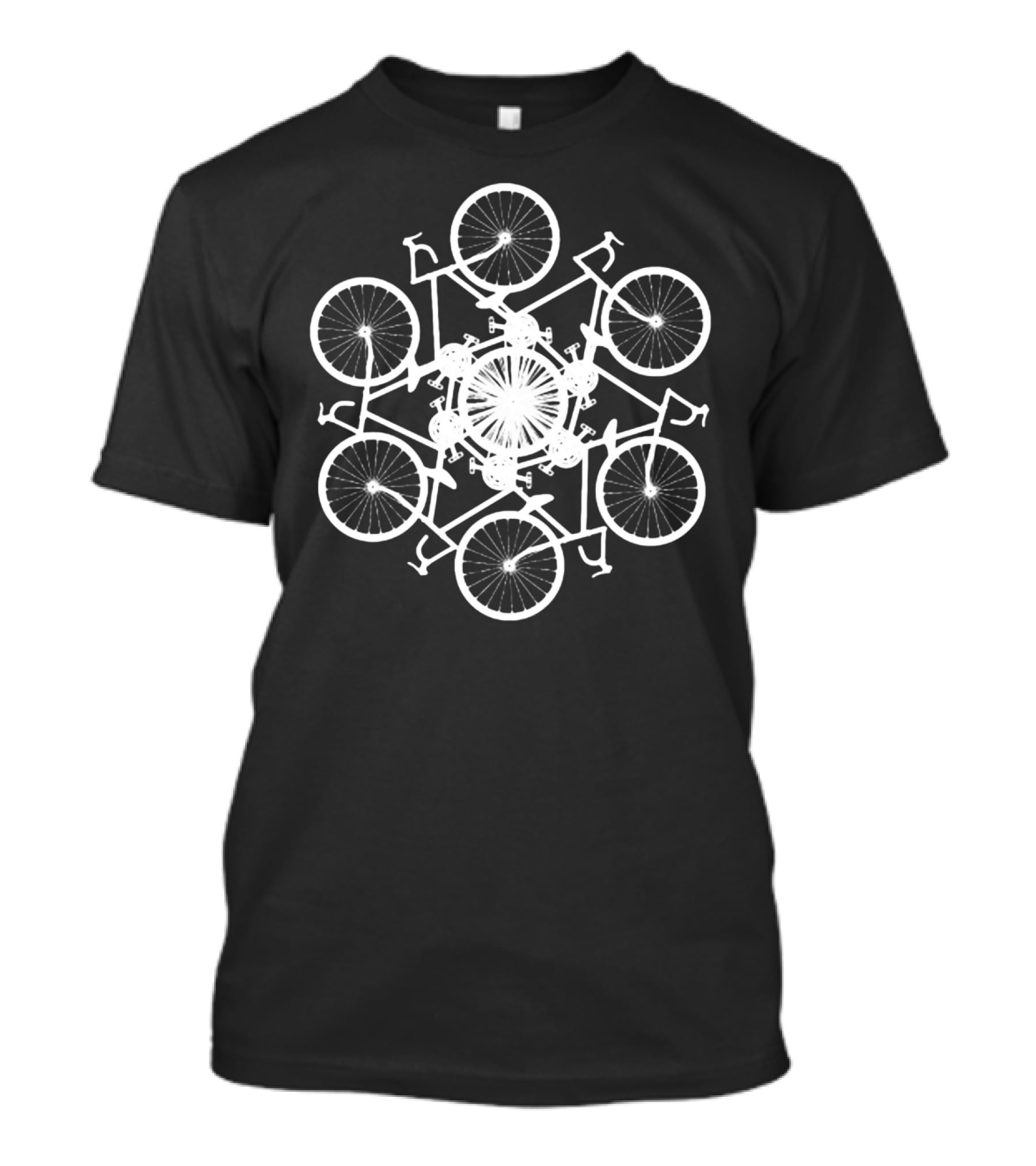 Bicycle Fusion Symmetric Wheel Kaleidoscope T-Shirt