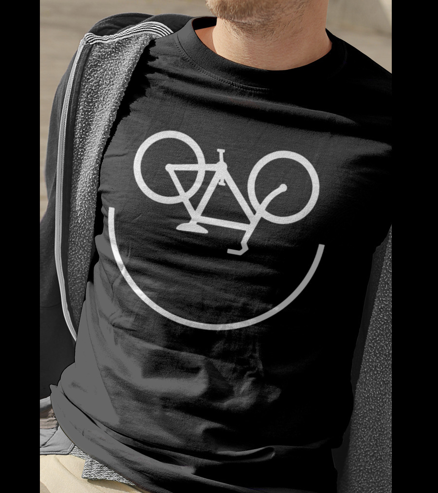 Smiley Face Bicycle Cycling Cycle T-Shirt
