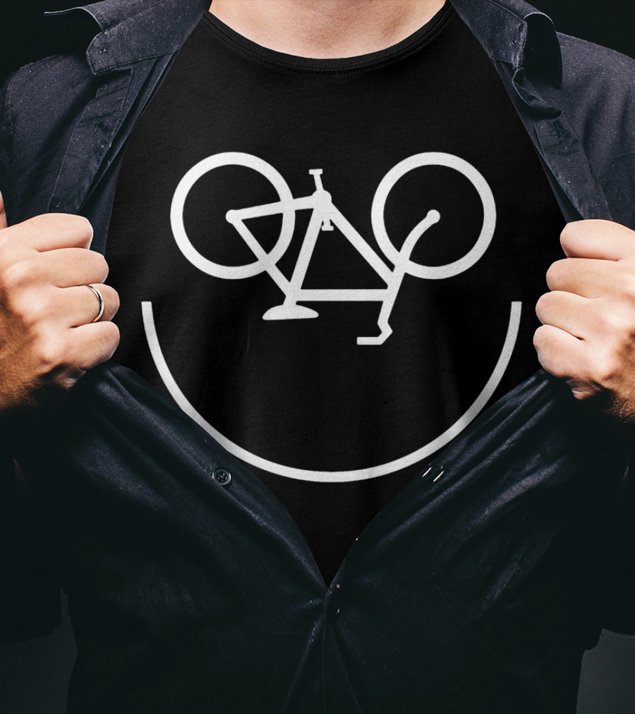 Smiley Face Bicycle Cycling Cycle T-Shirt