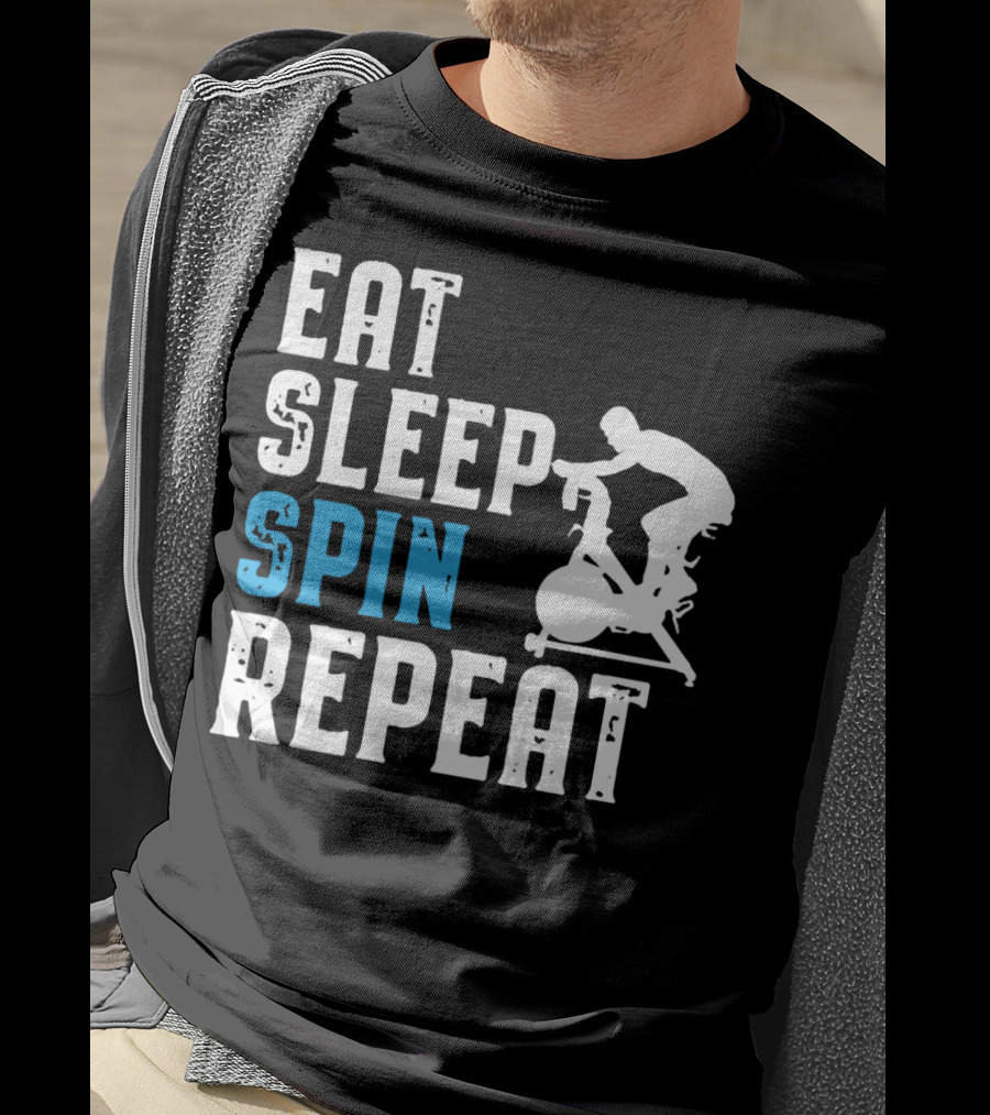 Eat Sleep Spin Repeat Spinning And Indoor Cycling T-Shirt