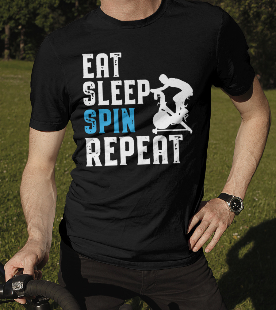 Eat Sleep Spin Repeat Spinning And Indoor Cycling T-Shirt